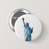 Standbeeld van vrijheid    ronde button 5,7 cm (Voorkant /achterkant)