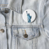 Standbeeld van vrijheid    ronde button 5,7 cm (In situ)