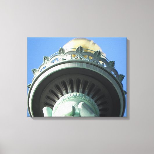 STANDBEELD VAN VRIJHEID TOorts OMWONDEN Canvas Afdruk (Voorkant)