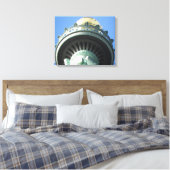 STANDBEELD VAN VRIJHEID TOorts OMWONDEN Canvas Afdruk (Insitu (Slaapkamer))