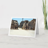 Standbeelden aan het Chachettenhof, Karnak-tempel Kaart (Voorkant)