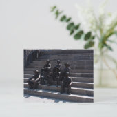 Standbeelden van arbeiders van het Erie Canal Briefkaart (Staand voorkant)