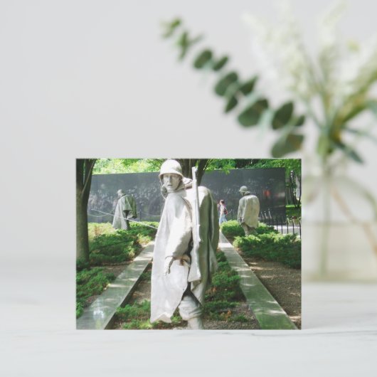 Standbeelden van soldaten | Korean War Memorial Br Briefkaart (Staand voorkant)