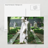 Standbeelden van soldaten | Korean War Memorial Br Briefkaart (Voorkant / Achterkant)