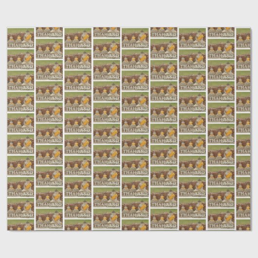 Standbeelden van zittende Boeddha's | Ayutthaya, T Cadeaupapier (Vlak)