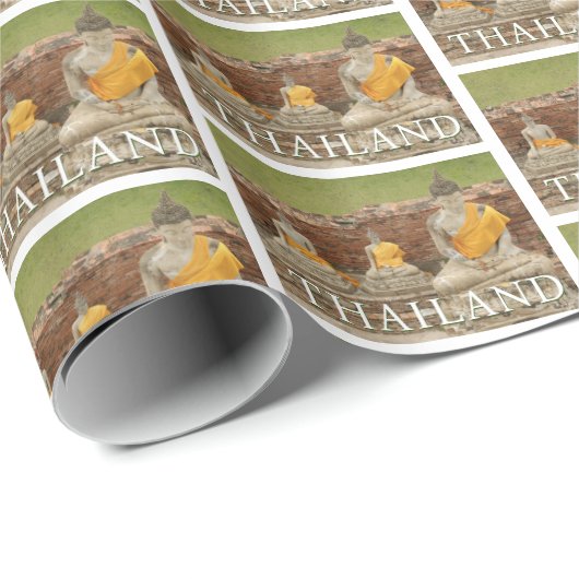 Standbeelden van zittende Boeddha's | Ayutthaya, T Cadeaupapier (Rol Hoek)