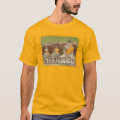 Standbeelden van zittende Boeddha's | Ayutthaya, T T-shirt (Voorkant)