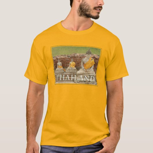 Standbeelden van zittende Boeddha's | Ayutthaya, T T-shirt (Voorkant)