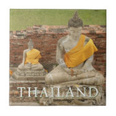 Standbeelden van zittende Boeddha's | Ayutthaya, T Tegeltje (Voorkant)
