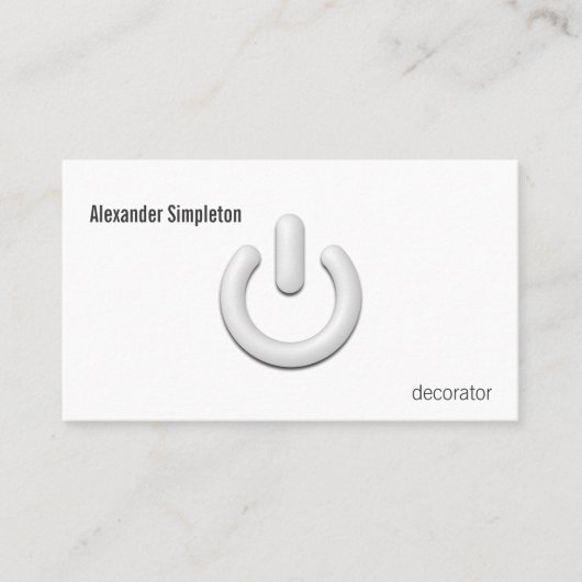 Standby-symbool Visitekaartje (Voorkant)