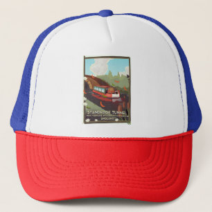 Standedge tunnel UK kanaal reisposter landschap. Trucker Pet