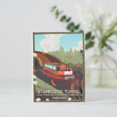 Standedge tunnel UK kanaalreisposter. Briefkaart (Staand voorkant)
