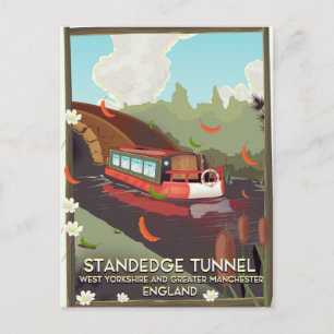 Standedge tunnel UK kanaalreisposter. Briefkaart