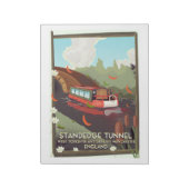 Standedge tunnel UK kanaalreisposter. Notitieblok (Linkerzijde)