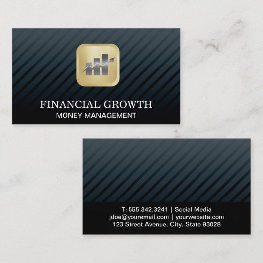 Standen balkgrafiek | Fin Tech Visitekaartje (Voorkant / Achterkant)
