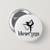Standing Bow Pulling Pose Bikram Yoga Ronde Button 5,7 Cm (Voorkant /achterkant)