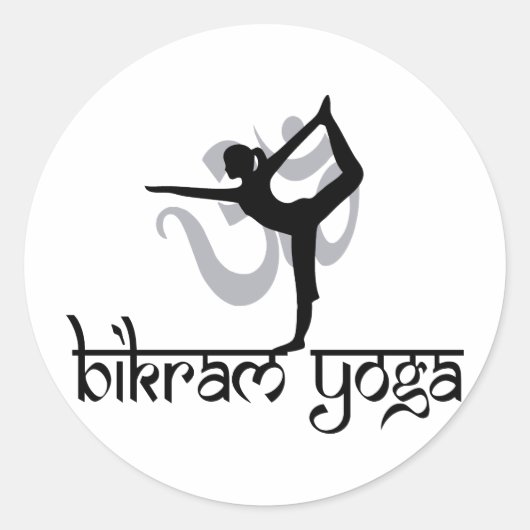 Standing Bow Pulling Pose Bikram Yoga Ronde Sticker (Voorkant)