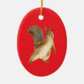 Standing Brown Squirrel Double Sided Keramisch Ornament (Voorkant)