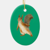 Standing Brown Squirrel Double Sided Keramisch Ornament (Achterkant)