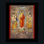 Standing Buddha Tang Dynasty Mogao Caves Silk Road Perfect Poster<br><div class="desc">“Fanhe Buddha" wall art poster. Reproduction of the famous Dunhuang embroidery depicting the miraculous Fanhe (Liangzhou) Buddha standing beneath a jeweled canopy and attended by bodhisattvas, a sacred image preserved among the Mogao Cave discoveries along the Silk Road. The original dates to the Tang dynasty and is known for its...</div>
