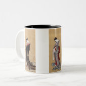 Standing Geisha Tweekleurige Koffiemok (Voorkant links)