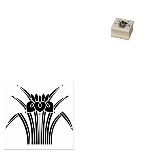 Standing iris / 立ち杜若 rubberstempel (Gestempeld)