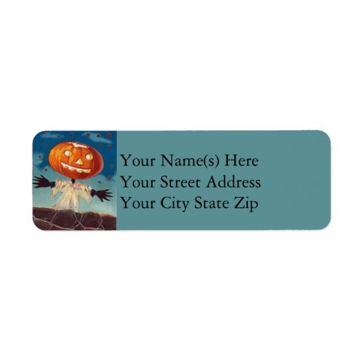 Standing Jack O Lantern Halloween Etiket (Voorkant)