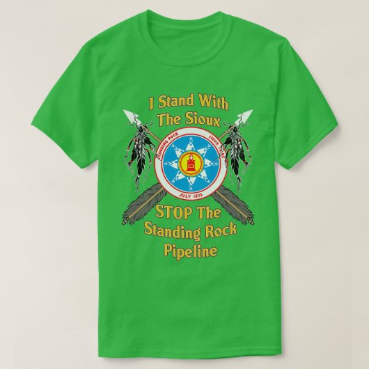 Standing Rock Sioux Crossed Arrows Native American T-shirt (Design voorkant)