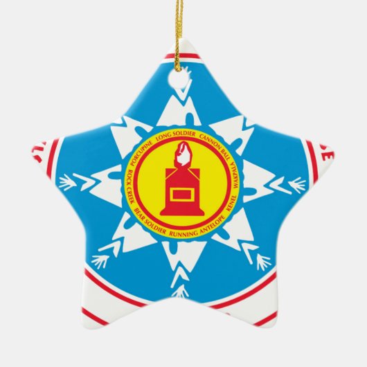 Standing Rock tribe logo Keramisch Ornament (Voorkant)