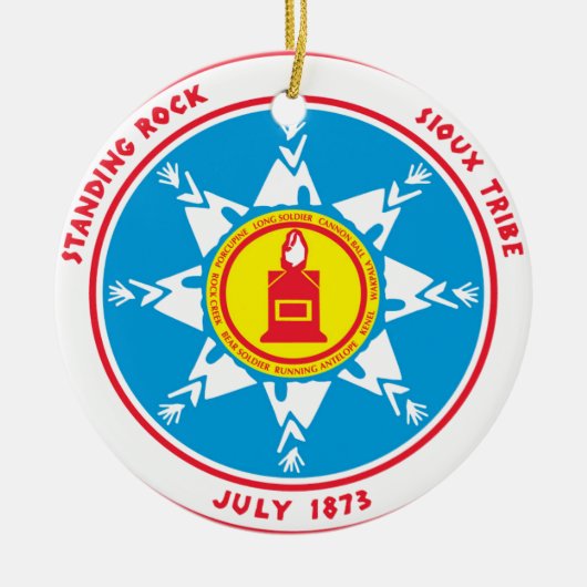 Standing Rock tribe logo Keramisch Ornament (Voorkant)