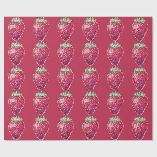 Standing Strawberry Cadeaupapier (Vlak)