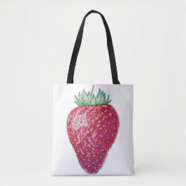 Standing Strawberry Tote Bag