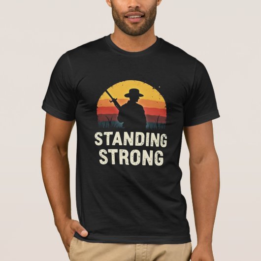 Standing Strong Silhouette Veteran Sunset  T-shirt (Voorkant)