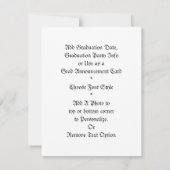 Standing Tall - Afstuderen Diploma Photo Lijst Aankondiging (Achterkant)