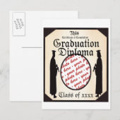 Standing Tall - Afstuderen Diploma Photo Lijst Aankondigingskaart (Voorkant / Achterkant)