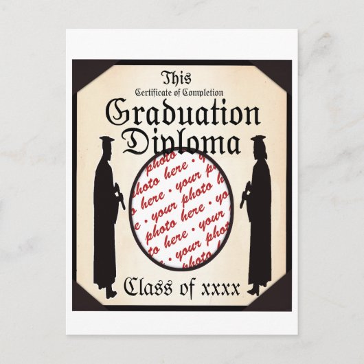 Standing Tall - Afstuderen Diploma Photo Lijst Aankondigingskaart (Voorkant)