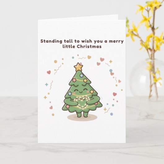 Standing Tall to Wish You a Merry Little Christmas Kaart (Gele Bloem)