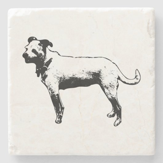 Standing Terrier Mix Onderzetter (Voorkant)