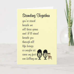 Standing Together - een grappig gedicht over vrien Kaart