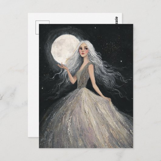 Standing Under the Full Moon Briefkaart (Voorkant / Achterkant)