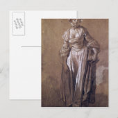 Standing Young Girl Briefkaart (Voorkant / Achterkant)