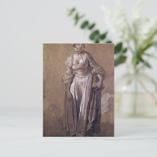 Standing Young Girl Briefkaart (Staand voorkant)