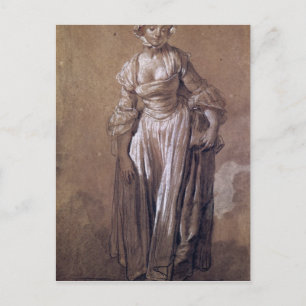 Standing Young Girl Briefkaart