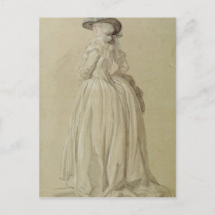 Standing Young Woman Briefkaart