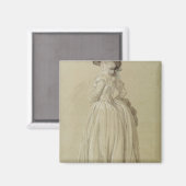 Standing Young Woman Magneet (Voorkant / Achterkant)