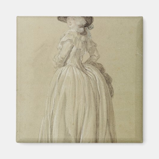 Standing Young Woman Magneet (Voorkant)