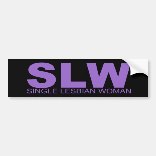 Standpunten - "Single Lesbian Woman" Bumpersticker (Voorkant)