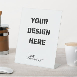 Standteken 8"x 10"Plastic Voetstuk Reclamebord Met Voetstuk