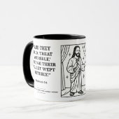 Standup Jesus - funny journal verses - Money wound Mok (Voorkant links)