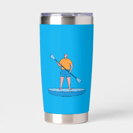 Standup Paddle Board Retro Design Gift Geïsoleerde Drinkbeker